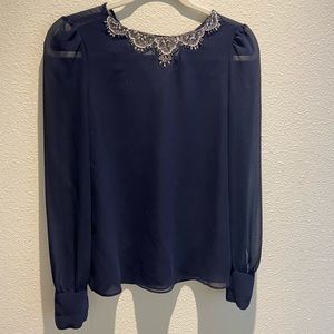 Zara blue elegant top